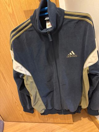 Chaqueta Adidas Vintage Azul y Verde Oliva