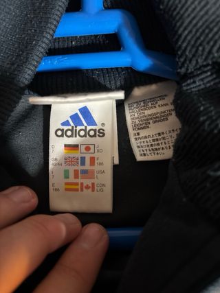 Chaqueta Adidas Vintage Azul y Verde Oliva