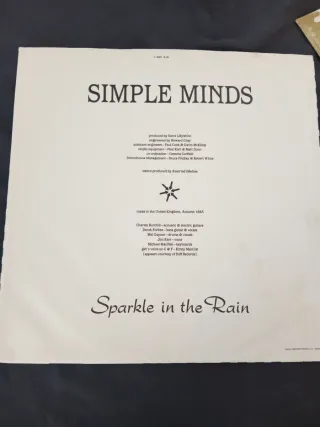 Vinilo Simple Minds Sparkle in the Rain