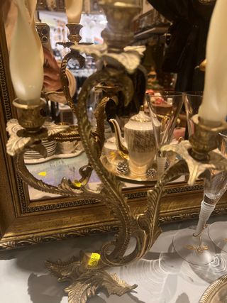 2 Candelabros Bronce Vintage