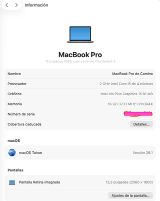 MacBook Pro 13 2020 i5 16GB RAM 512GB