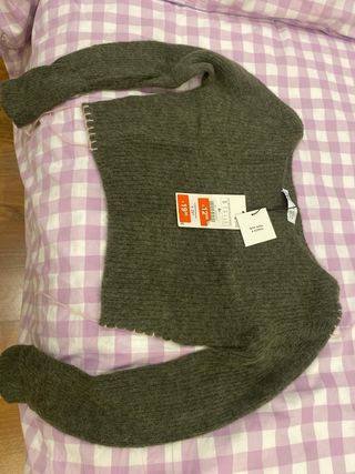 Jersey verde lana talla S de ZARA sin estrenar