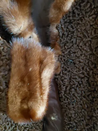 Chaquetón de pelo marrón talla 40-42