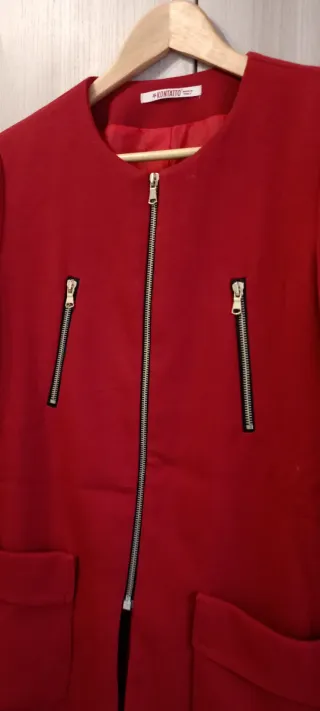 Cappottino Kontatto Rosso Zip Tg M