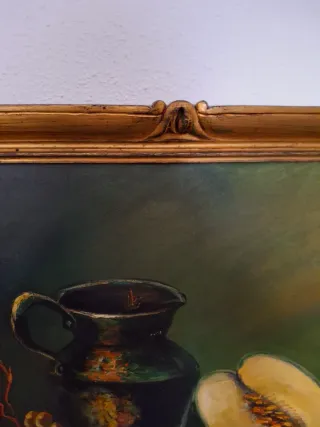 Cuadro antiguo con marco dorado