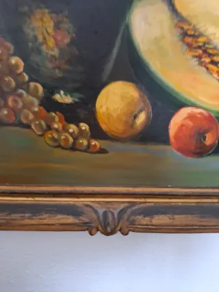 Cuadro antiguo con marco dorado