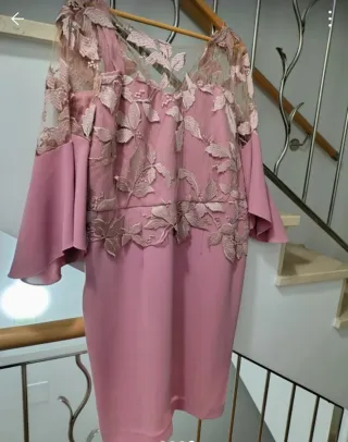 Vestido fiesta celebración rosa