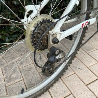 Bicicleta Raider plateada con cesta (M)