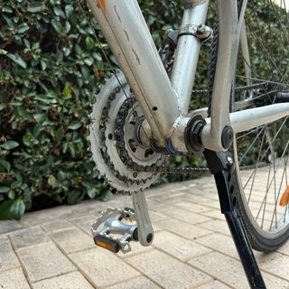 Bicicleta Raider plateada con cesta (M)