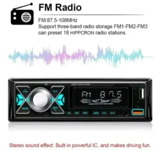Radio Reproductor Coche MP3 Bluetooth USB 1 Din