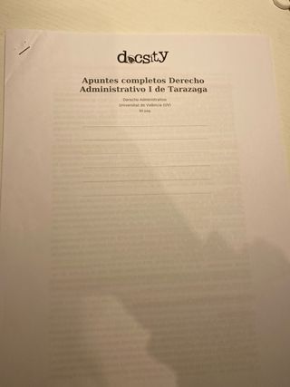 Apuntes Derecho Administrativo UV