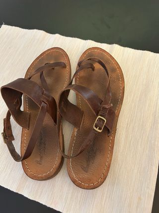 Sandali marroni con fascia