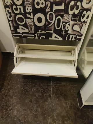 Zapatero moderno blanco y negro