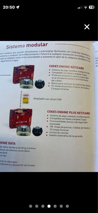 COGES ENGINE PLUS , SISTEMA CASHLESS  PARA VENDING