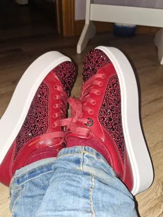 Zapatillas Michael Kors Romey Lace Rojas Talla 38