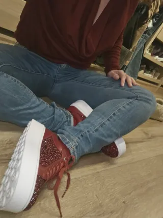 Zapatillas Michael Kors Romey Lace Rojas Talla 38