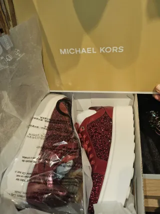 Zapatillas Michael Kors Romey Lace Rojas Talla 38