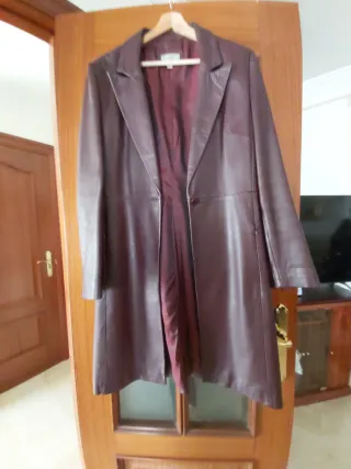 Chaqueta larga de piel