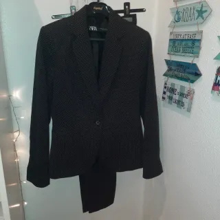 Traje Chaqueta Mujer Zara Negro
