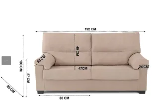 Sofá 3 plazas negro