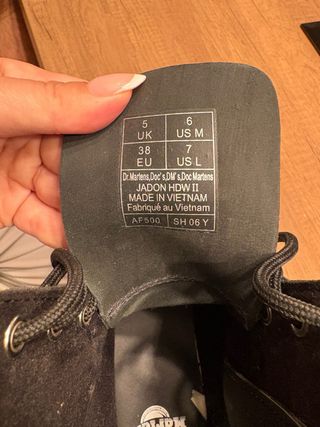 Botas Dr. Martens Talla 38 Negras
