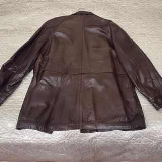 Chaquetón de piel marrón marca Euskal piel ,