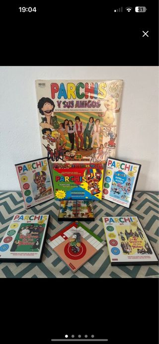 Lote lp cassette dvd & caja “unicos” PARCHIS