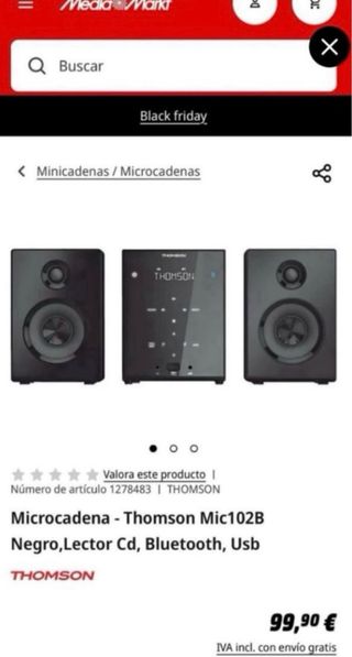 Microcadena Thomson MIC102B Bluetooth NUEVA
