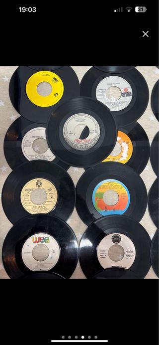 Lote 45 RPM Vinilos Internacionales y Nacionales
