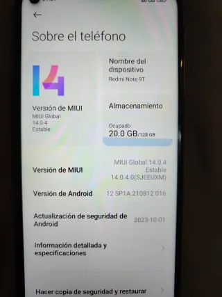 Xiaomi Redmi Note 9T Nero