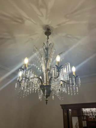 Lámpara de techo de cristal