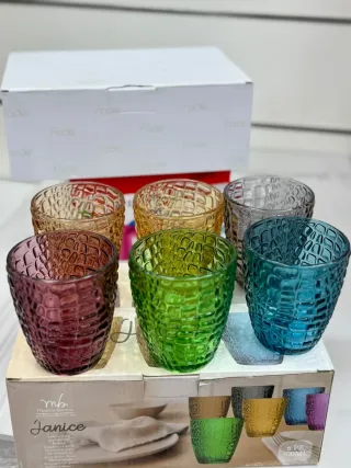 Set 12 Bicchieri Vetro Mastro Bianco 300ml