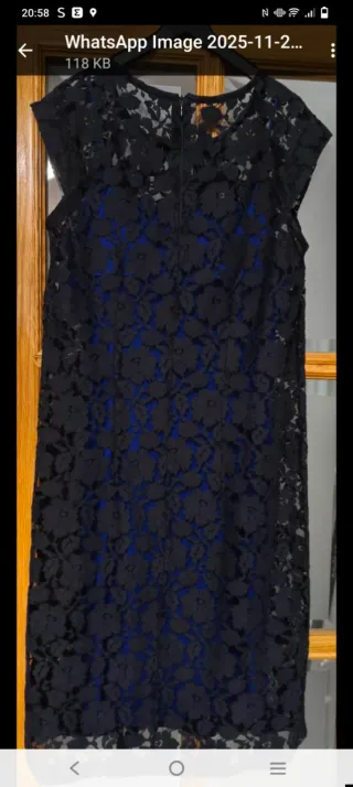 Vestido negro y azul