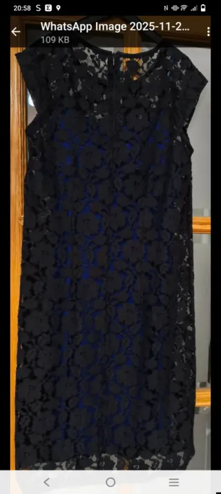 Vestido negro y azul