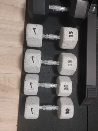 2 Mancuernas 27.5kg + 2 de 15 kg + 2 de 10 kg