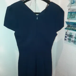 Vestido Mango azul entallado