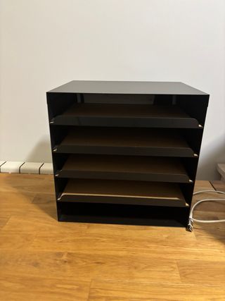 Archivador Negro Metálico con Compartimentos