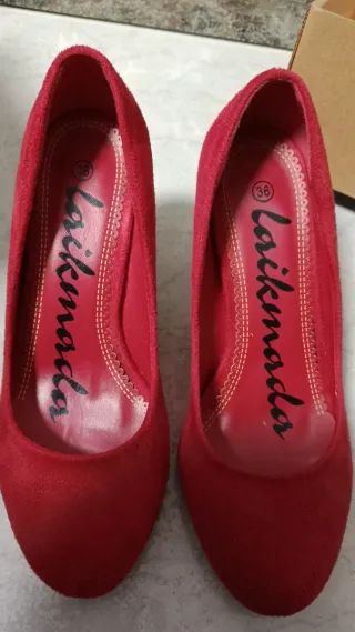 Zapatos de tacón laikimor rojos talla 36
