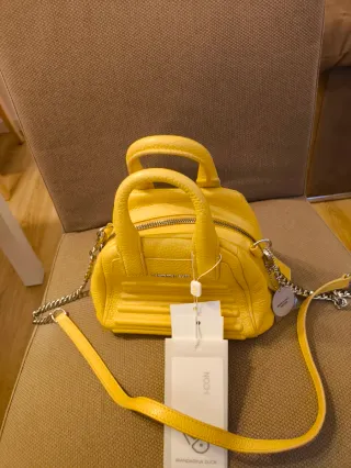 Bolso Mandarina Duck Amarillo de piel