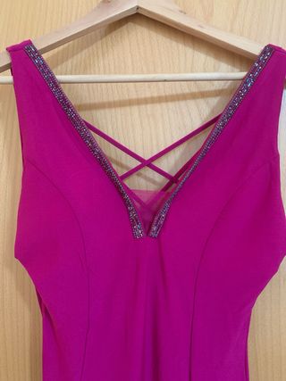 Vestido de fiesta largo rosa