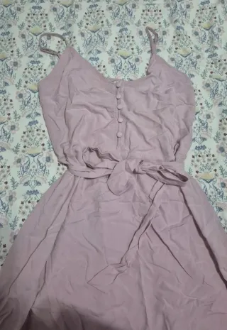 Vestido Largo Lila Boho con Detalles