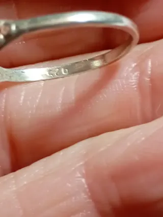 Anillo Plata Ley cuarzo rosa