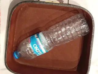 Neceser Vintage Mujer Beige y Dorado