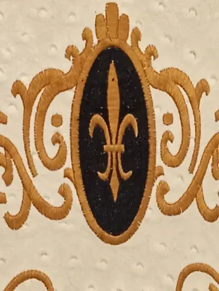 Neceser Vintage Mujer Beige y Dorado