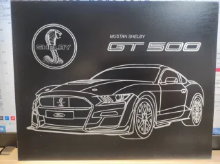 Grabado Láser Mustang Shelby GT 500