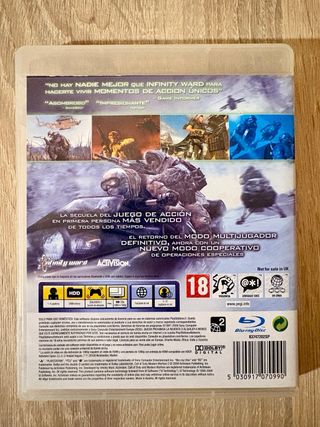 Caja Vacía Call of Duty Modern Warfare 2 PS3