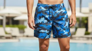 Bañador Camuflaje Azul Sinsay Talla S