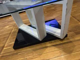 Mesa de centro de cristal