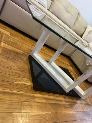 Mesa de centro de cristal