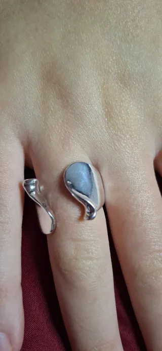 Anillo Plata Ajustable Diseño Cisne
